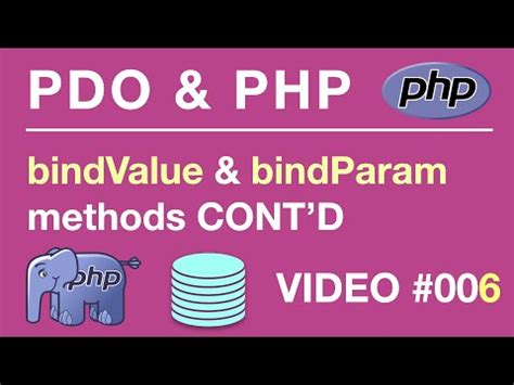 php bindvalue|php pdo bindparam.